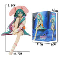 Hatsune Miku Anime Figurine Rabbit Ear Pajamas Kawaii Tabletop Decorations Action Figures Doll Model Children Toy Gift