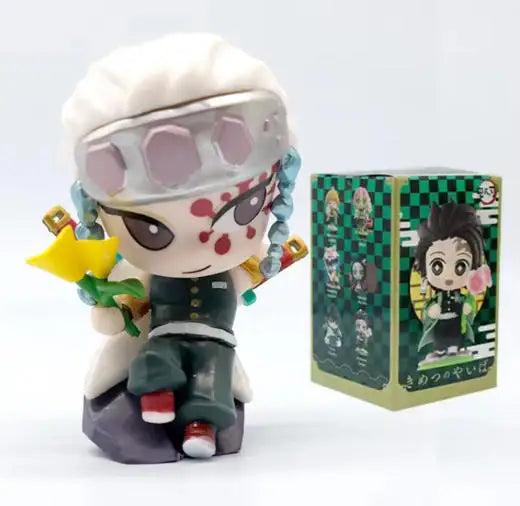 HOT Demon Slayer Anime Figure Set Q Version PVC Collectible Model Toy for Kids Adults Anime Fans Gift