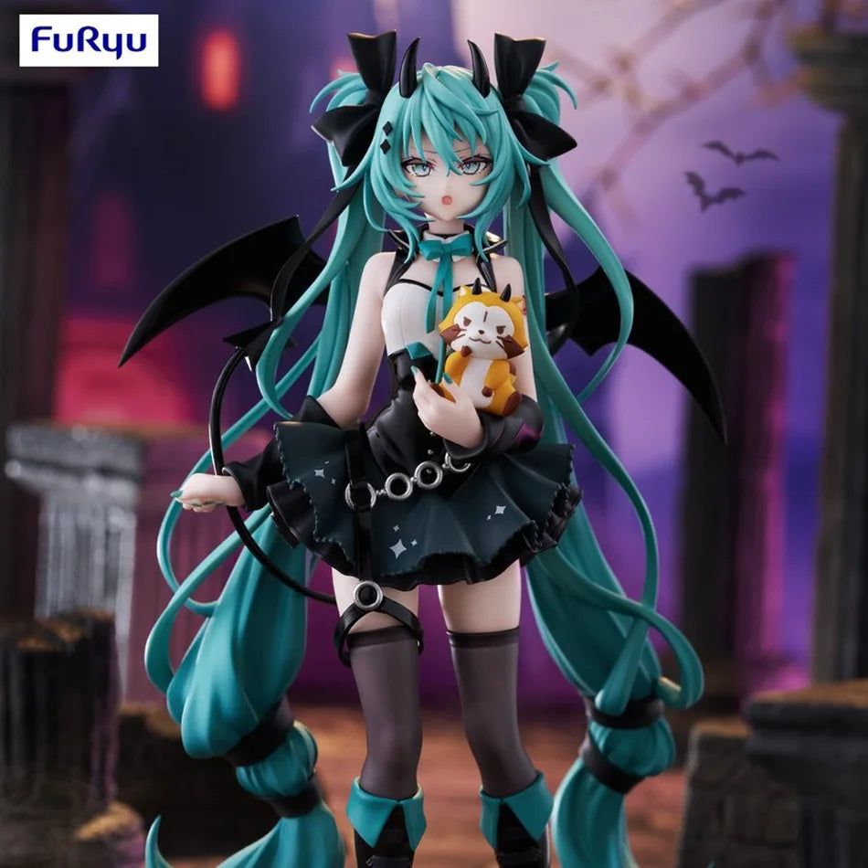 New 18cm Anime Hatsune Miku Figure Sexy Character Ornaments Little Devil Raccoon Kawaii Car Decoration Collectible Model Gift