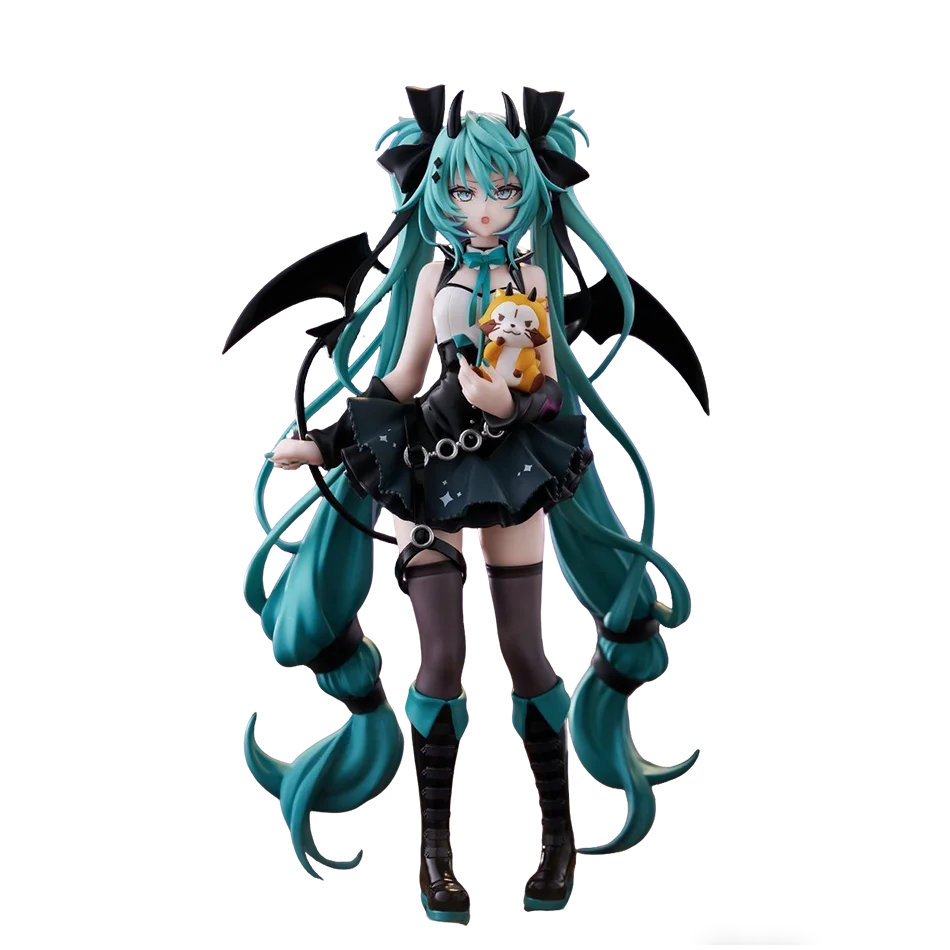 New 18cm Anime Hatsune Miku Figure Sexy Character Ornaments Little Devil Raccoon Kawaii Car Decoration Collectible Model Gift