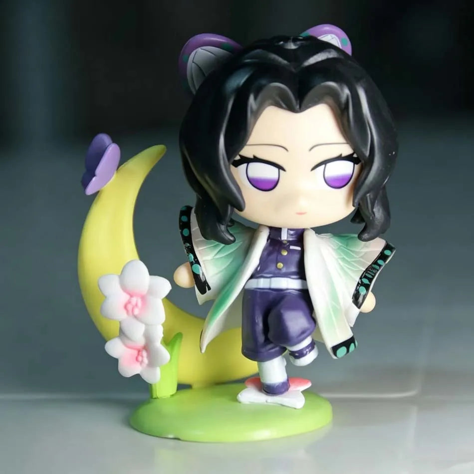 HOT Demon Slayer Anime Figure Set Q Version PVC Collectible Model Toy for Kids Adults Anime Fans Gift